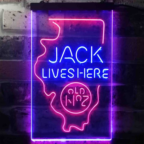 Jack Daniel's - Illinois Dual LED Neon Light Sign